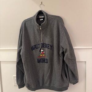 Disney Men's Gray Zip-Up Sweater